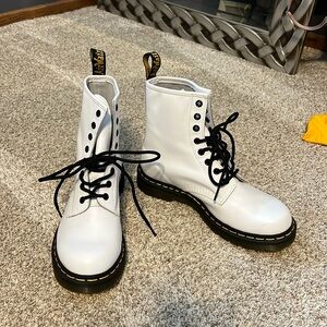 White Dr. Martens Boots